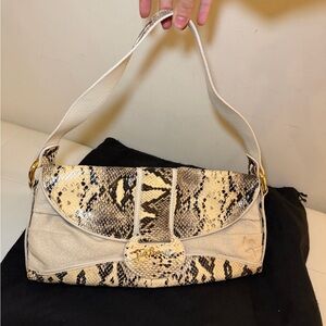 Elegant Cavalli Snakeskin Pattern Shoulder Bag
